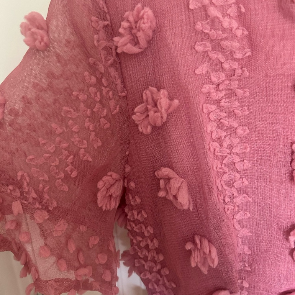 Pink Textured Mini Dress - Picture 2 of 3